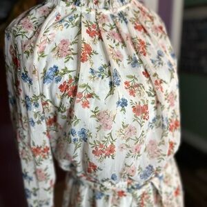 Francesca's Collections Blue Rain Floral Dress